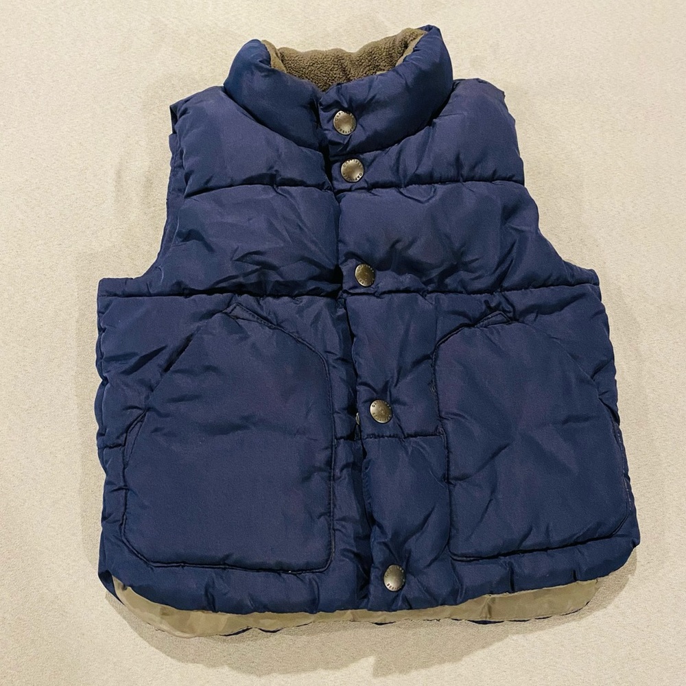 Baby Gap Navy Blue Puffer Vest Toddler Size 2T